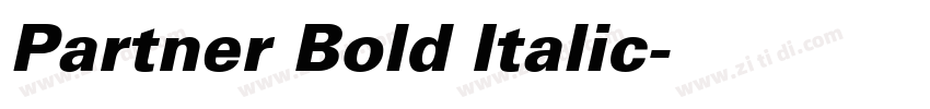 Partner Bold Italic字体转换